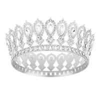 Decoraciones de pastel redondas de tiara de reina princesa europea, coronas barrocas para desfiles, tiaras de rey, coronas de boda brillantes para novias - details 9