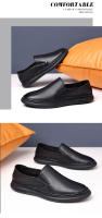 Zapatos de los hombres de primavera de un pedal zapatos casuales de suela suave mocasines de piel de vaca transpirable versátil cuero beanie zapatos - details 14