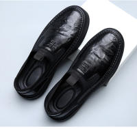 Nuevos mocasines casuales de hombre de un pedal de cuero transpirable - details 13