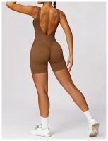 Mono de Yoga sin Costuras ni Espalda Conjunto Deportivo para Mujeres Material de Nylon - details 4