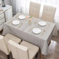 Mantel rectangular con estampado de cuadros de estilo nórdico, impermeable, resistente al aceite, patrón de búfalo de agua, mesa de comedor, fiesta - details 6
