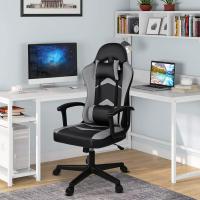 Reclinable con Cojín Lumbar y Cervical |   Respaldo Alto Acolchado |   Altura ajustable |   Ruedas Giratorias 360 °   y Reposabrazos |   Ideal Ordenador, Oficina, Videojuego o Escritorio - details 19