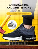 Zapatos De Seguridad Para Trabajo Con Punta De Acero Antideslizantes Y Respirables Para Hombres Botas De Trabajo Ligeras Y Confortables Para Construcción - details 5