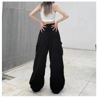 Pantalones de jogging casual para mujeres pantalones de cintura baja pantalones de pierna ancha de cuerda streetwear - details 17