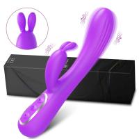 Leten Dual Aguja de Conejo Vibrador 3en1 Dildo de Estimulación de Clítoris y Punto G - details 1