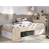 , Cama Compacta de 90 x 190 con Cajones, Blanco, 96 x 99 x 218 cm - details 8