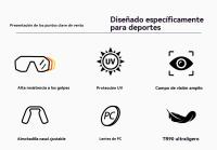 Gafas de sol ciclismo hombre movimiento bicicleta montaña senderismo pesca mujer aire libre Ultravioleta Protección solar Equipos de protección - details 2