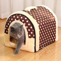Cama plegable de invierno para mascotas, casa para perros, perrera para dormir, nido extraíble, cueva cerrada cálida, sofá, perrera grande, suministros para mascotas - details 7