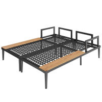 Cama de Patio Impermeable Multifuncional Doble Sofá de Deporte al Aire Libre con Estantes - details 4
