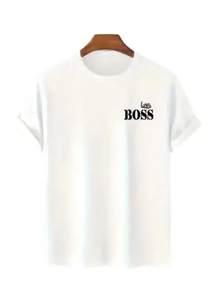 Patrón de algodón de los hombres de impresión de manga corta, camiseta casual, Micro elástico transpirable, adecuado para el verano al aire libre - 1