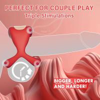 APP Vibrador Lengua Retraso Ejaculación Anillo Juguetes Sexuales para Hombres Anillo de pareja - details 10
