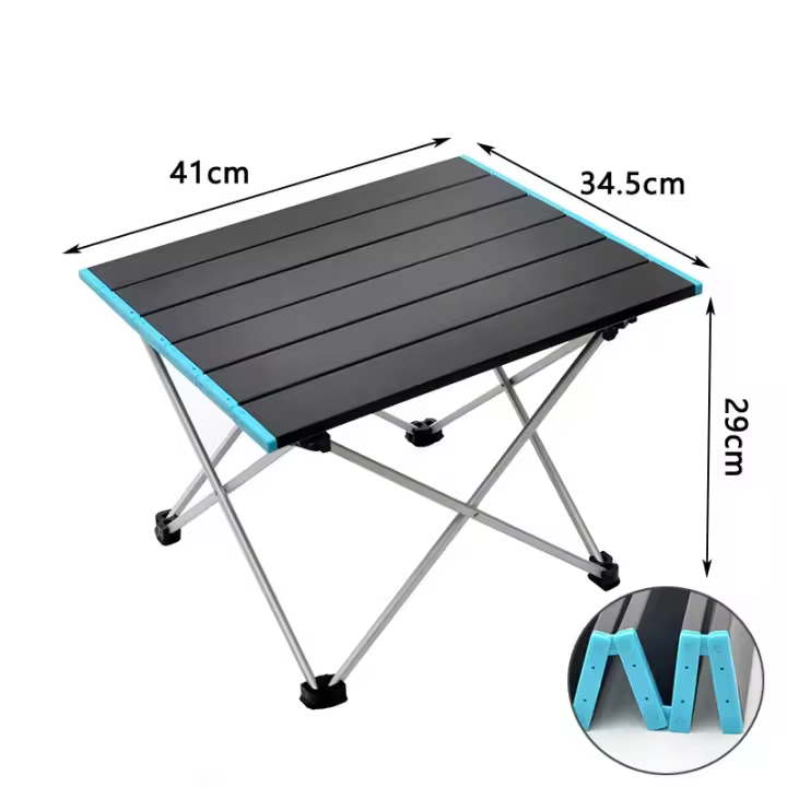 Mesa de camping plegable portátil ultraligera con aleación de aluminio de alta resistencia para uso en jardines y fiestas - 1