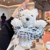 Bolso de felpa colgante falda de tartán oso encantadora hebilla de llave - details 9