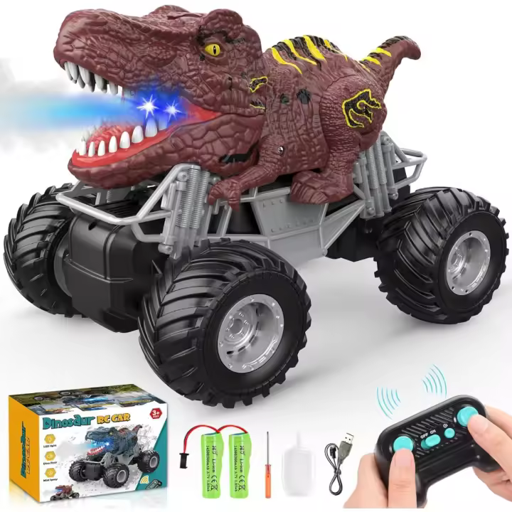 Coche Telepilotado de Dinosaurios Juguete Monster Truck para Niños de 3 a 8 Años - 1