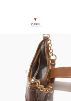 Nueva bolsa cuadrada pequeña de alta gama, portátil para viajeros versátiles de moda, con cadena para las axilas del hombro de las mujeres. - details 12