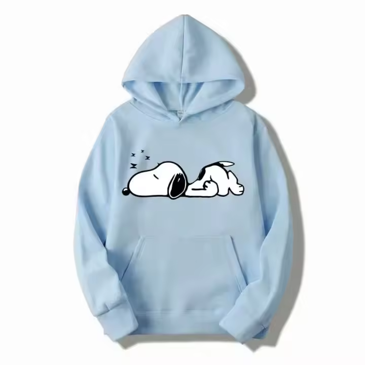 Sudaderas con capucha informales a la moda con estampado de dibujos animados de Snoopy para hombre y mujer, ropa para parejas de otoño e invierno - 1