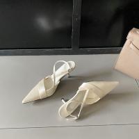 Zapatos de tacón alto plateados puntiagudos para mujer stiletto back zapatos individuales vacíos nuevos con falda bolsa cabeza sandalias zapatos de mujer - details 7