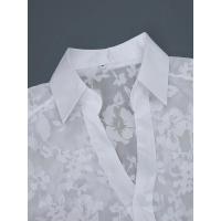 Camisas Informales para Hombre Transpirables con Manga Corta y Bordeado Floral Elegante para Vacaciones de Verano - details 3
