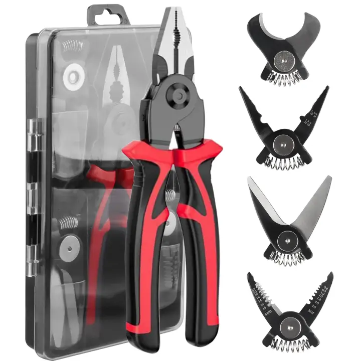 Alicates Combinados 5 en 1 Herramienta de Crimpeado de Cables y Corte de Cables 8" Material de la Carcasa Metálica/Plástico Herramienta para Bricolaje en Casa - 1