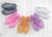 Sandalias de cabeza de cristal femeninas, bolso de verano de plástico, fondo plano de estudiante - details 8