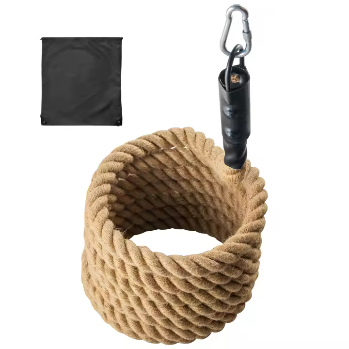 SucceBuy Cuerda de escalada para gimnasio, cuerda de entrenamiento físico para gimnasio, cuerda de ejercicio, 1,5" de diámetro y 25 pies de longitud - 1