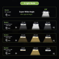 2PCS Apliques de Pared Solares para Exterior Negro GOECO, 3000K/7300K, Iluminación Interior Moderna para Entrada, Jardín, 29,85 * 10,25 * 4,8 CM - details 3
