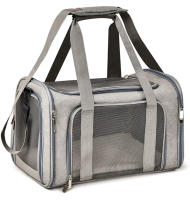Mochila de transporte para perros suave bolsa de viaje para gatos aprobada por aerolíneas para perros pequeños salida en estilo mochila de lado suave - details 0