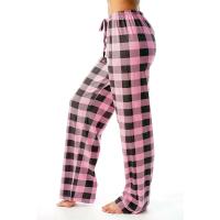 Pantalones de Pyjama de Algodón a Cuadros Ropa de Casa Suelta para Mujeres - details 3
