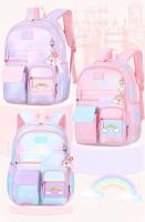 Mochila escolar arcoiris para niñas,Bonita mochila escolar,Regalo para estudiantes de primaria,Mochila escolar infantil - details 0