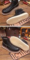 Zapatos de cuero de vaca puro de alta gama, estilo herramienta, zapatos de tablero de caña alta - details 18