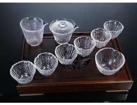Juego de Kung Fu de vidrio de estilo chino, taza de feria engrosada con nodo de bambú, cuenco con tapa, caja de regalo para juego de té - details 10