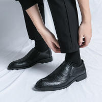 Zapatos de Negocios Formales de Cuero Vintage Británico Cómodos y Transpirables con Tacón Bajo - details 15