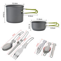 Utensilios de cocina para acampada, cubiertas, quemadores, cuchillos y tenedores plegables, ollas y sartenes portátiles - details 4