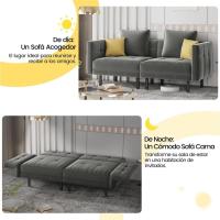 Sofá Cama de Terciopelo Versátil y Comodable para Sala de Estar, Dormitorio y Gabinete - details 6