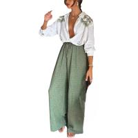2025 nueva moda ropa de mujer, camisa estampada de manga larga + conjunto de pantalones, conjunto de dos piezas, casual relajado - details 1