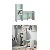 Juego de Mesa de Niños 2 Taburetes y Soporte para Papel de Piedra Verde Muebles de Organización - details 26