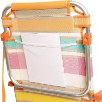 5 Posiciones, Rayas Multicolores, 48x60x90 cm, Incluye cojín Acolchado, Asa Hombro, Soporta 110 kg, Topes antivuelco, Multiposición, Respaldo reclinable (62675) - details 2
