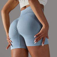 Pantalones cortos de yoga para mujer, pantalones cortos Fiess para correr, ciclismo, transpirables, cintura alta, entrenamiento, gimnasio, verano - details 52