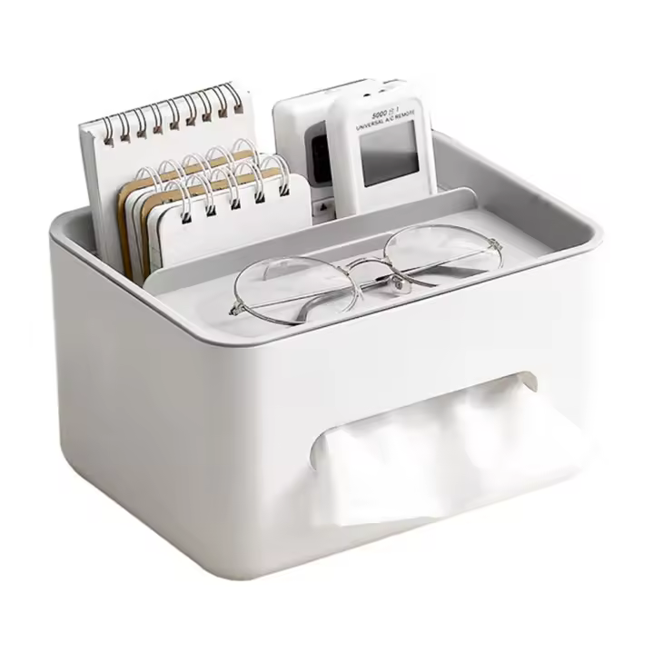 Caja de pañuelos multifuncional para el hogar, cajón de papel de control remoto, estante de artículos diversos, Creativo - 1