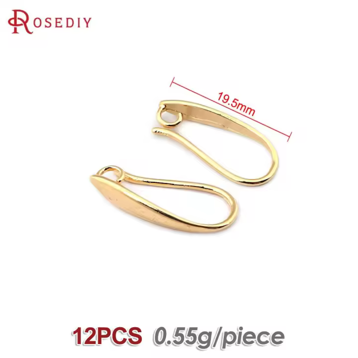 Ganchos de Pendientes de Metal de Alta Calidad Color Oro-Platino Accesorios de Joyería DIY para Mujeres - 1