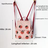 Mochila pequeña simple mochila de mujer bolsa pequeña de lona pequeña y liviana salir viaje de excursión de primavera - details 0