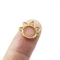 Pendientes de acero quirúrgico con circonita cúbica para mujer, aros de encaje con forma de corazón, serpiente, flor, Septum, Pierci, 100%, 316L, 16G, 1 unidad - details 4