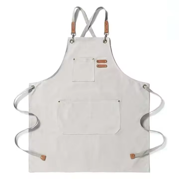 Delantal de cocina profesional, accesorios de cocina Chepron de lona a la moda, correas novedosas para tienda de barbacoa, salón de uñas - 1