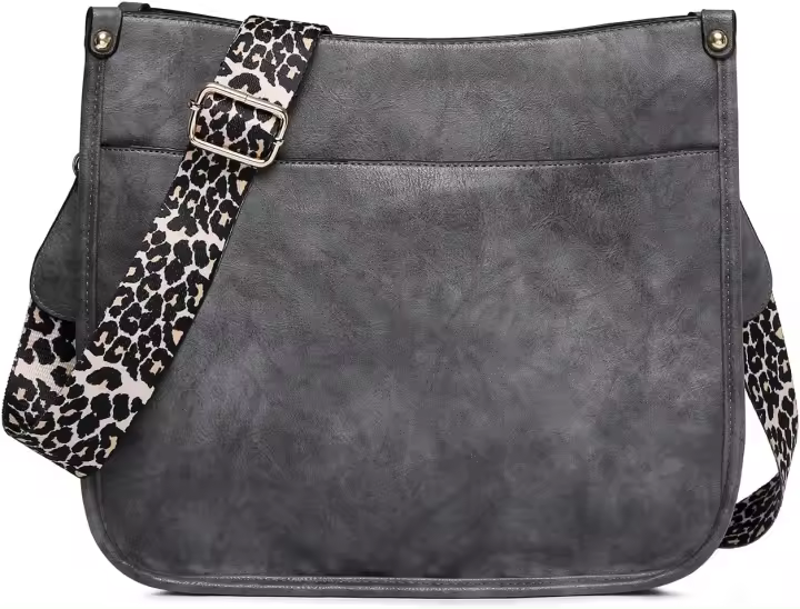 Bolso de cuero de PU de gran capacidad con correa para mujer, bolso de hombro informal para niña de estilo simple - 1