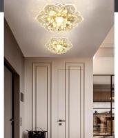Lámpara LED de techo de cristal con forma de flor moderna, lámpara de techo para pasillo, sala de estar, dormitorio, cocina, pasillos - details 4