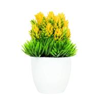 Plantas artificiales en maceta, bonsái verde, árbol pequeño, plantas de hierba, adorno en maceta, flores falsas para decoración del jardín del hogar, fiesta de boda - details 14