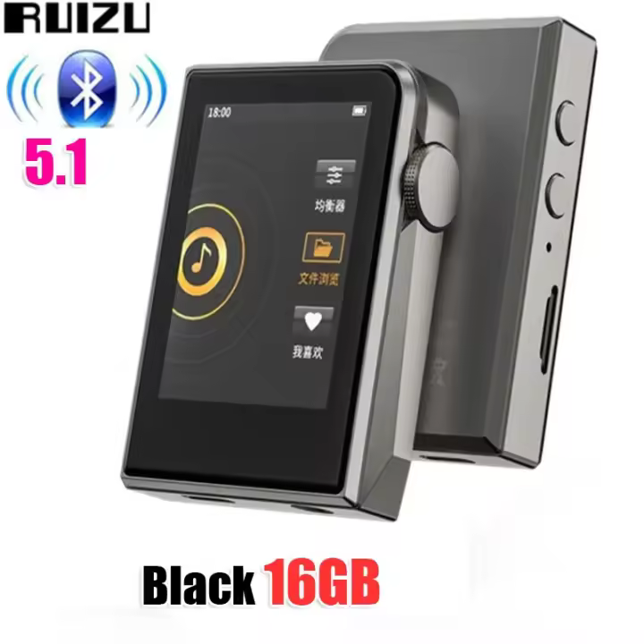 Reproductor MP3 RUIZU A58 HiFi Decodificación sin pérdidas DSD256 Camara de alarma portátil con EQ - 1