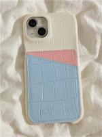 Funda de Tarjeta de Piel de Cocodrilo Contraste Protección de Drop para iPhone 14, 13, 12 Pro Max - details 3