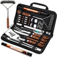 Juego de Accesorios para Parrilla de Barbacoa de Acero Inoxidable 31 Herramientas Resistentes para Hombres y Padres Regalo Perfecto para el Día del Padre - details 6