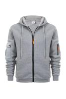 Sudadera con capucha para hombre con bolsillo en el brazo, chaqueta deportiva informal de talla grande, primavera y otoño - details 1